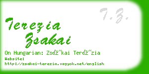 terezia zsakai business card